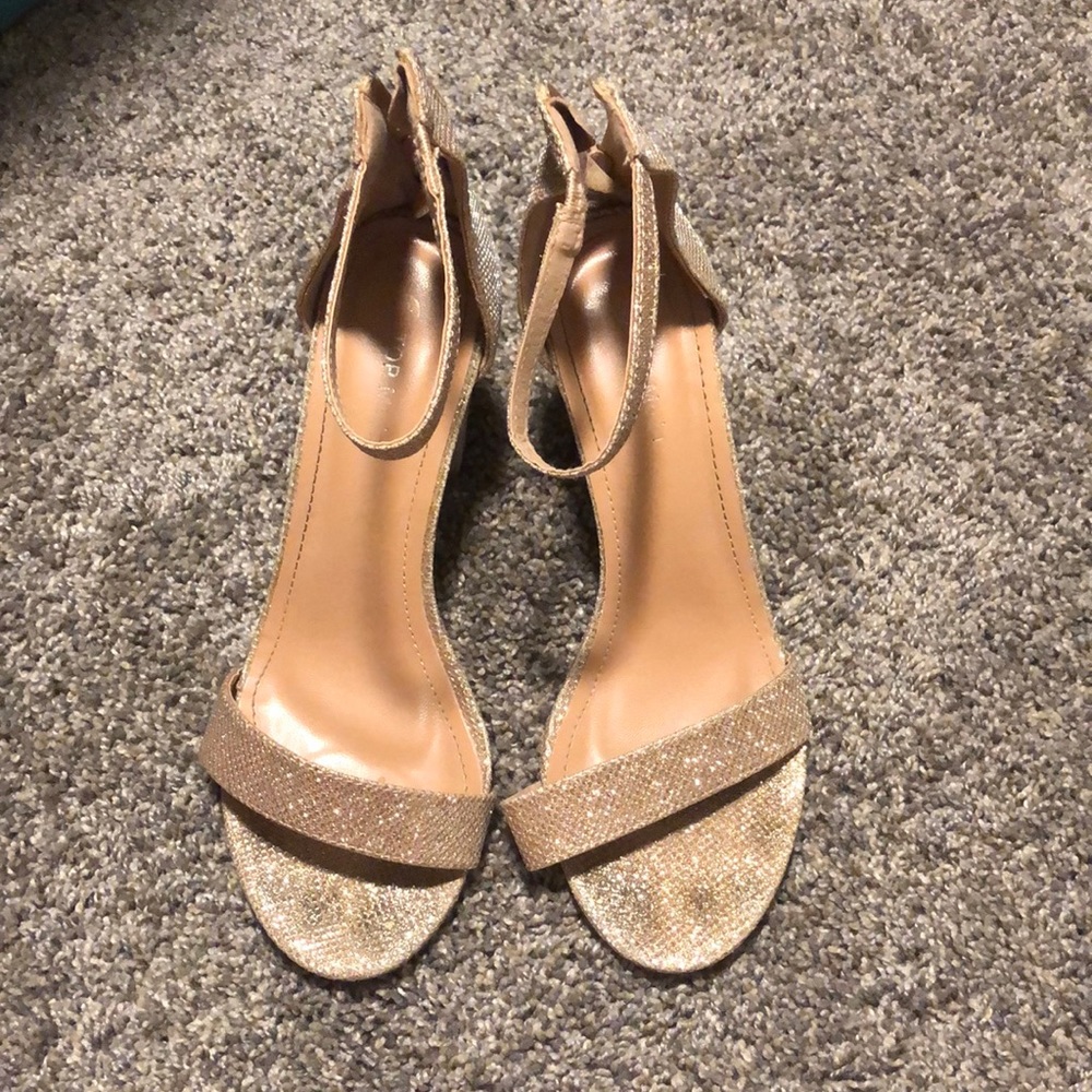 Gold Glitter Heels